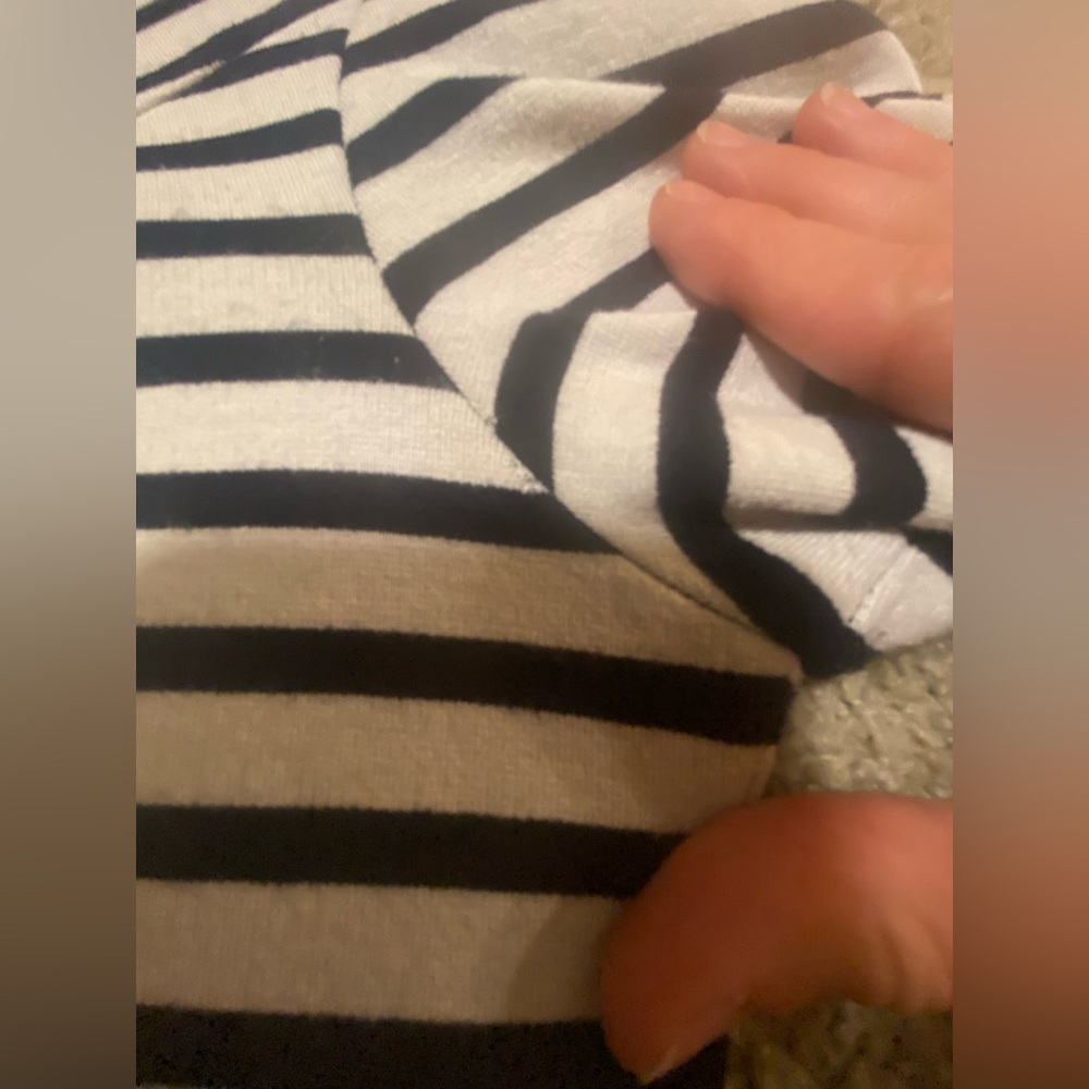 Joseph Ribkoff Striped Zip-Up - Picture 8 of 9